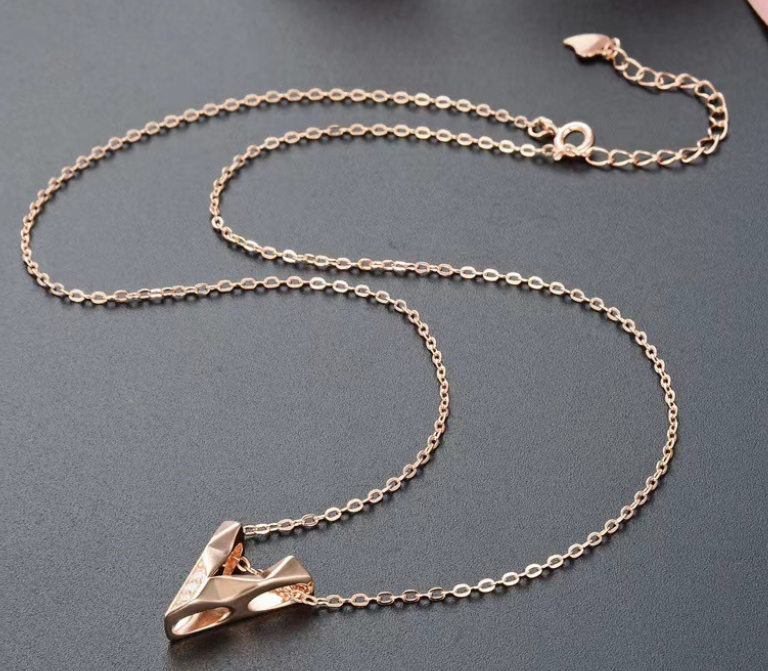 Geometric Triangle Necklace and Choker Chain