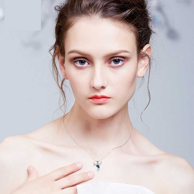 Swarovski Crystal Bird Necklace in 925 Silver