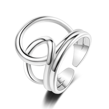 Minimalist Winding Line S925 Sterling Silver Ring