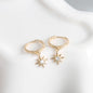 Sterling Silver Star Earrings - Minimalist Design S925