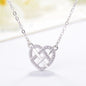 S925 Silver Heart Pendant Crystal Necklace