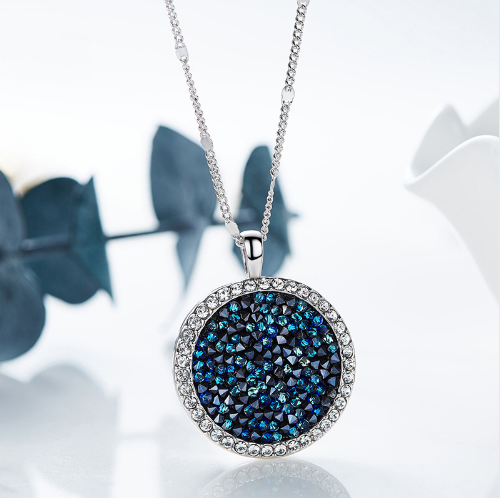 Round Necklace with Swarovski Crystal Elements
