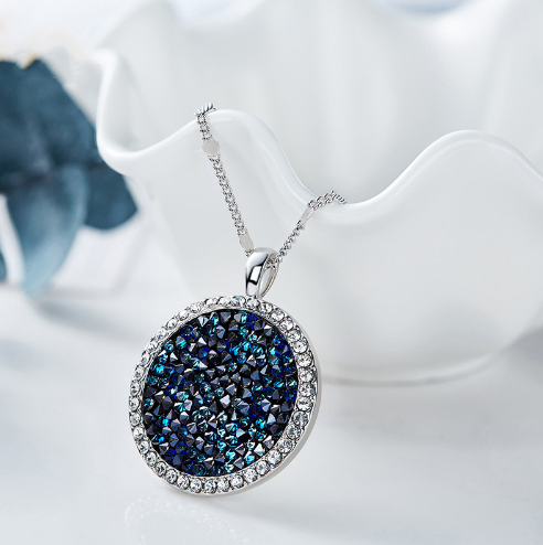 Round Necklace with Swarovski Crystal Elements