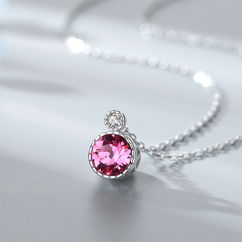 Ocean Heart S925 Silver Necklace with Swarovski Pendant