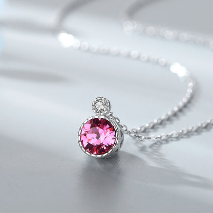 Ocean Heart S925 Silver Necklace with Swarovski Pendant