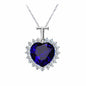 Ocean Star Heart-shaped Crystal Pendant Necklace