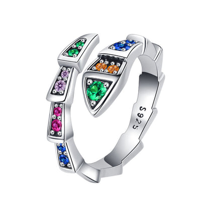 S925 Sterling Silver Snake Fashion Ring