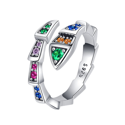 S925 Sterling Silver Snake Fashion Ring