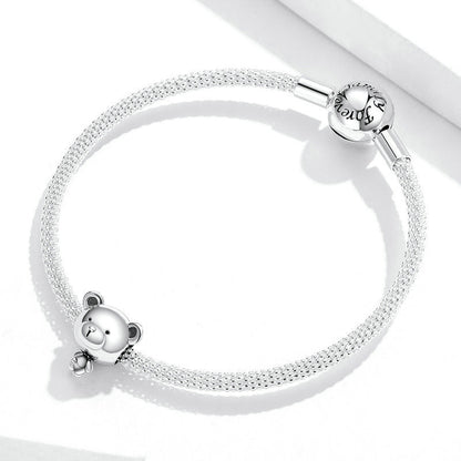 DIY Bear Beads Bracelet Accessories S925 Silver Beads