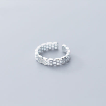 S925 Silver Ring for Women - Minimalist Chain Design