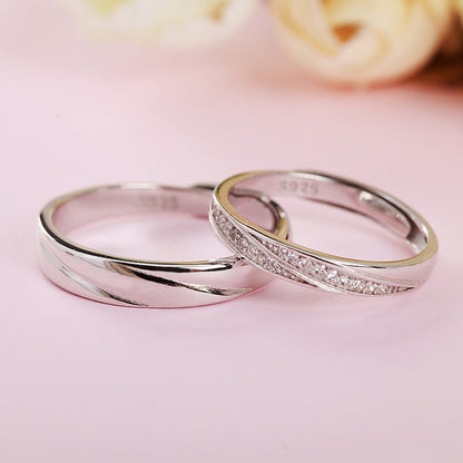 925 Sterling Silver Elegant Couples Ring