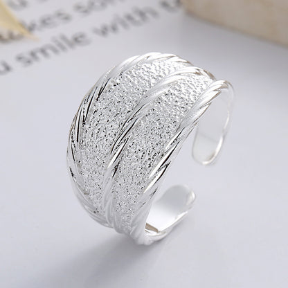 S925 Sterling Silver Minimalist Concave-Convex Ring