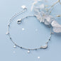 Minimalist Star and Moon Bracelet with S925 Silver