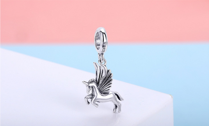 S925 Silver DIY Beads Unicorn Pendant SCC704