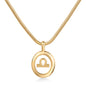 PAVOI 14K Yellow Gold Plated Floating Astrology Pendant Necklace for Women | Horoscope Layered Necklace | Zodiac Necklace Gifts | Libra Necklace