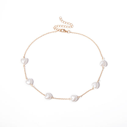 Pearl Heart Layered Necklace for Women – Chic Accessory
