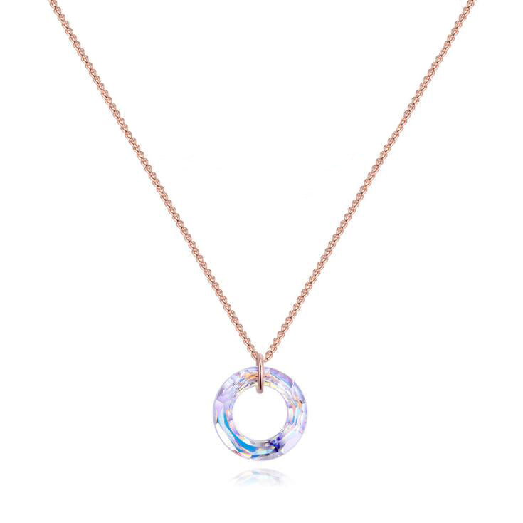 Swarovski Crystal Necklace with Fashion Layered Pendant