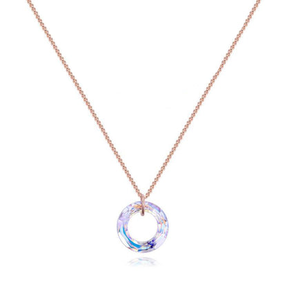 Swarovski Crystal Necklace with Fashion Layered Pendant
