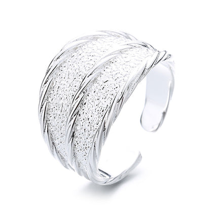 S925 Sterling Silver Minimalist Concave-Convex Ring