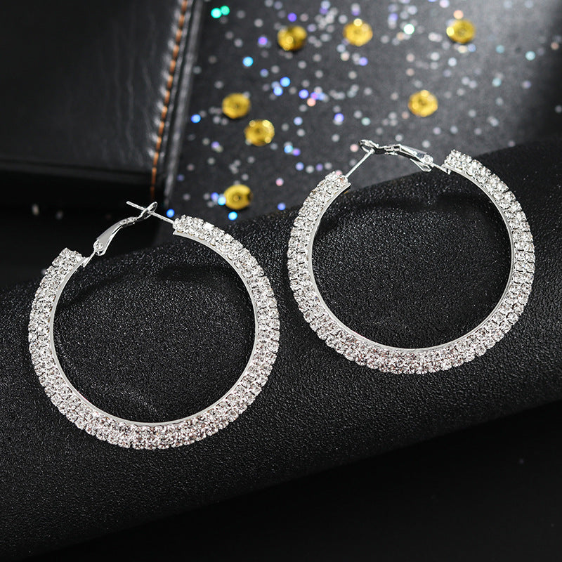 Elegant Diamond, Korean Style earrings
