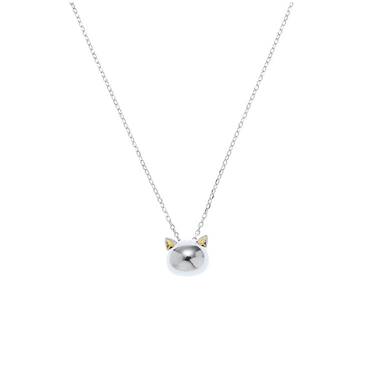 Hollow Cat Necklace - S925 Silver Minimalist Design