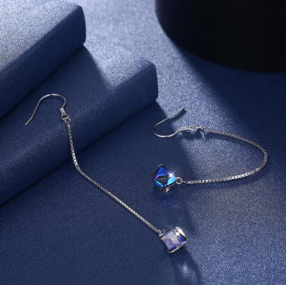 Crystal Earrings with 925 Silver and Swarovski Elements