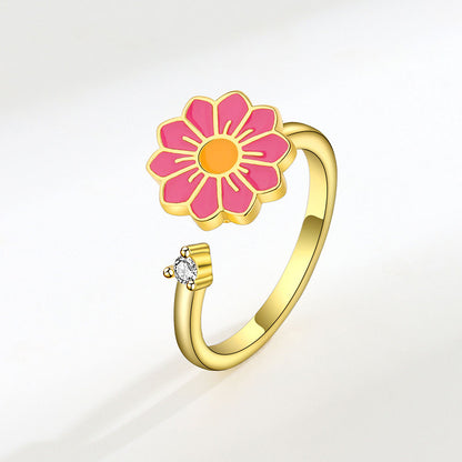 Twist Flower Fashion Ring for Women