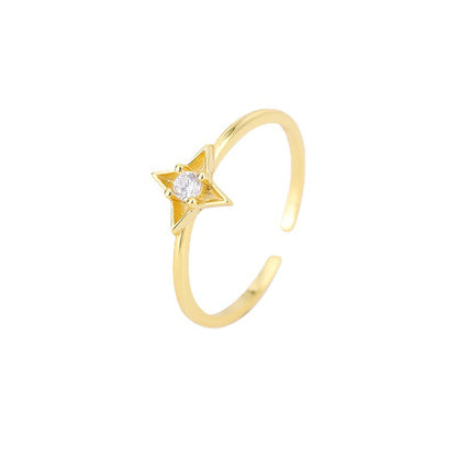 S925 Silver Star Ring for Women - Minimalist Design