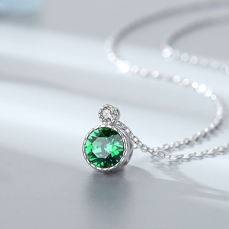 Ocean Heart S925 Silver Necklace with Swarovski Pendant