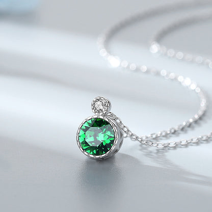 Ocean Heart S925 Silver Necklace with Swarovski Pendant