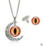 Colorful Eye Series Gemstone Necklace and Earring Set