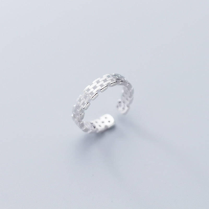 S925 Silver Ring for Women - Minimalist Chain Design