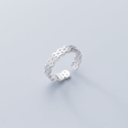 S925 Silver Ring for Women - Minimalist Chain Design