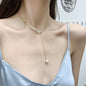 Elegant Pearl Choker with Leaf Pendant