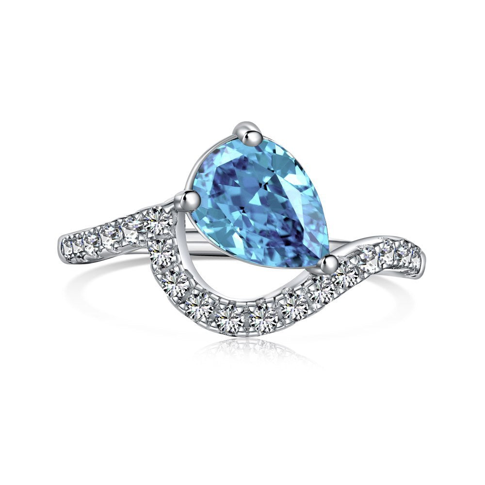 S925 Sterling Silver High Carbon Zircon Ring