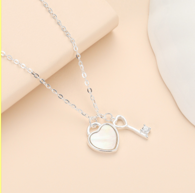 Swarovski Elements Heart Lock Necklace by Xuping