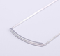 Jewelry curved tube Silver Necklace