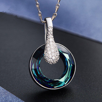 S925 Silver Necklace with Swarovski Crystal Pendant