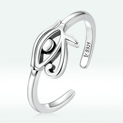 Sterling Silver S925 Minimalist Eye Guard Ring