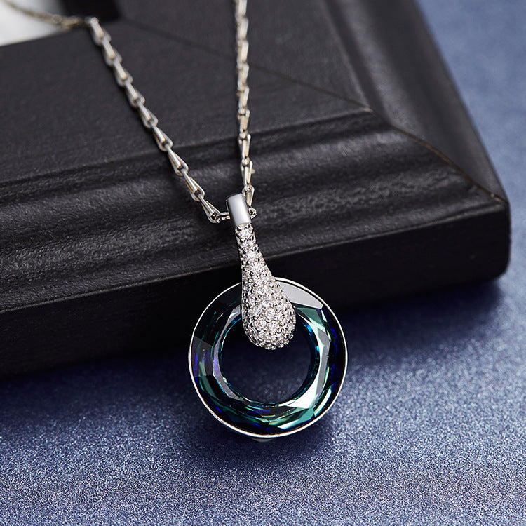 S925 Silver Necklace with Swarovski Crystal Pendant