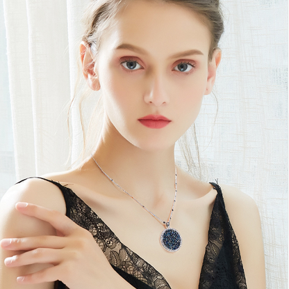 Round Necklace with Swarovski Crystal Elements