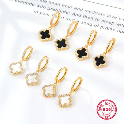 S925 Silver Jewelry Set with Natural Mother-of-Pearl