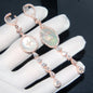 Mother-of-Pearl Silver Star and Moon Art Earrings