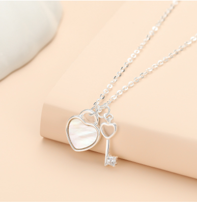 Swarovski Elements Heart Lock Necklace by Xuping