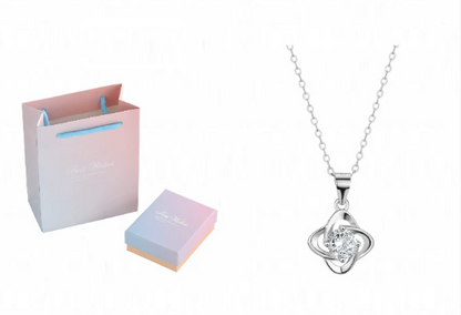 Silver Necklace, white, Blue colors