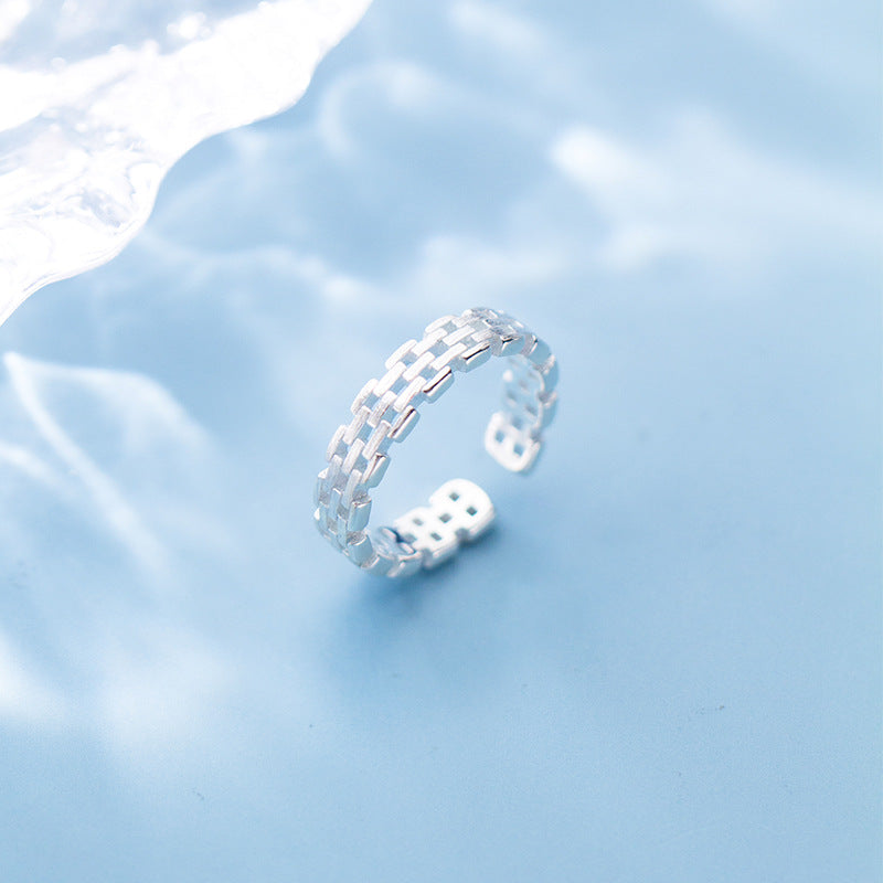 S925 Silver Ring for Women - Minimalist Chain Design