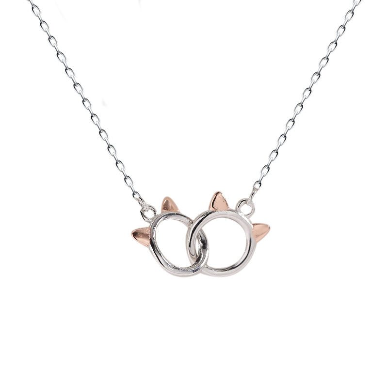 Hollow Cat Necklace - S925 Silver Minimalist Design