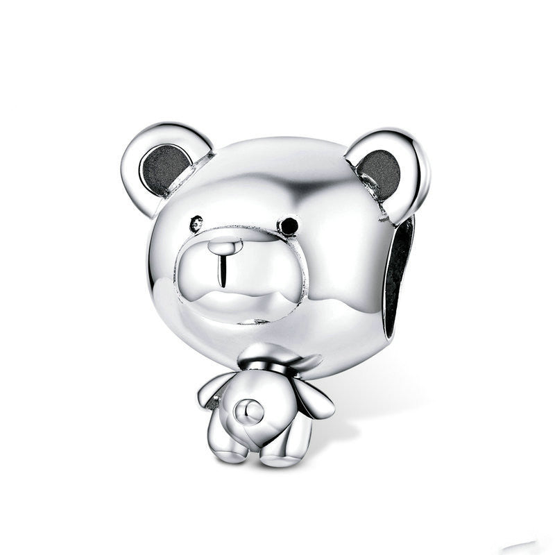 DIY Bear Beads Bracelet Accessories S925 Silver Beads