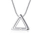 925 Silver Necklace with Geometric Triangle Pendant