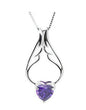 Angel Wings Crystal Necklace with Eight Hearts and Arrows